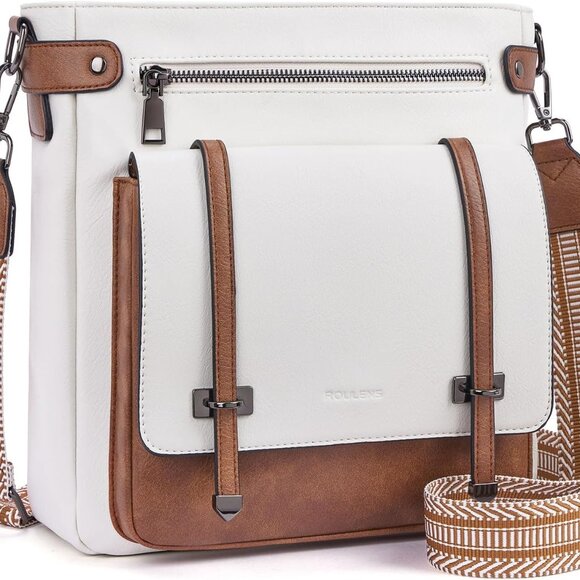 Crossbody Bags for Women,Multi Pocket Crossbody Purses Vegan Leather Shoulder Ha - Picture 1 of 6
